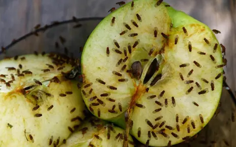 Schnittäpfel sind ein Paradies für Fruchtfliegen. Hier sind einige Tipps, wie Sie Fruchtfliegen beseitigen können.