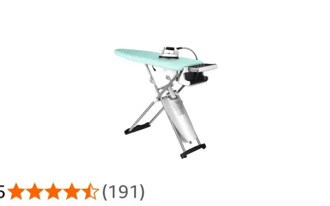 Laurastar Bügeleisen Test: Ein moderner Bügeltisch mit Bügeleisen, bereit für perfekte Ergebnisse.