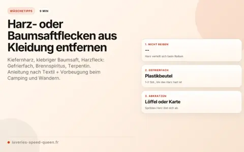 Anleitung: Harz von Kleidung entfernen. Tipps zum Gefrierfach und Abkratzen. So wird man Harzflecken los.