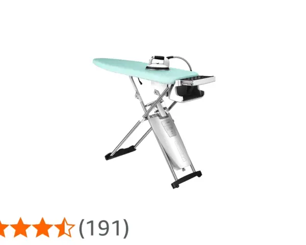 Laurastar Bügeleisen Test: Ein moderner Bügeltisch mit Bügeleisen, bereit für perfekte Ergebnisse.
