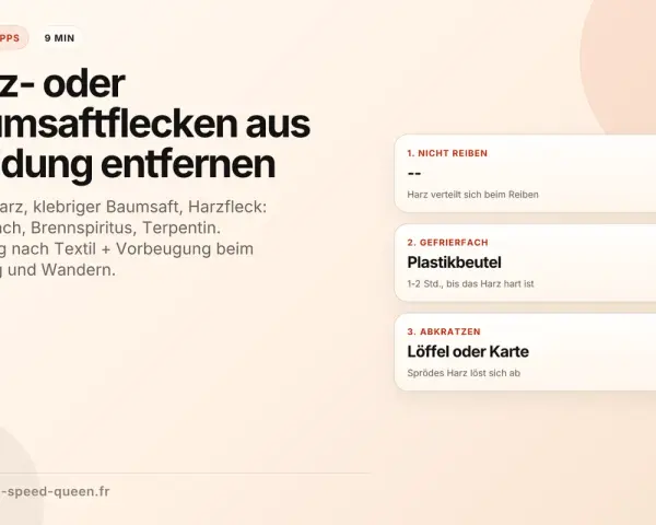 Anleitung: Harz von Kleidung entfernen. Tipps zum Gefrierfach und Abkratzen. So wird man Harzflecken los.
