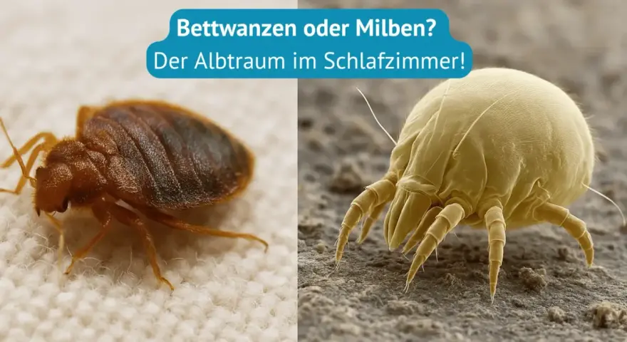 Bettwanzen und Milben: Der Albtraum im Schlafzimmer. Beide können unangenehme Stiche verursachen.